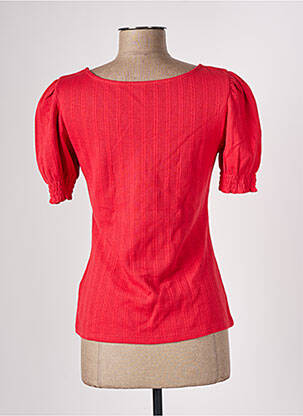 T-shirt stretch manches courtes rouge BONOBO femme