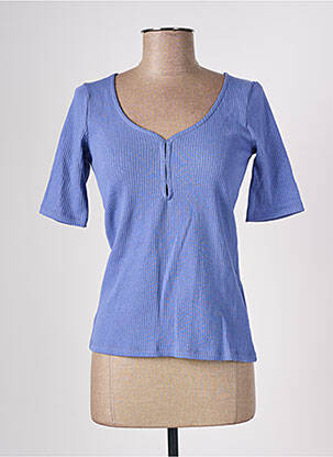 T-shirt col v manches courtes violet BONOBO femme