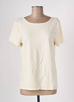 T-shirt stretch manches courtes beige BONOBO femme
