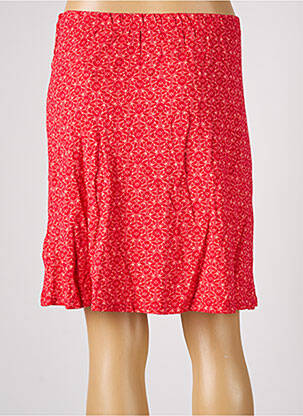 Jupe mi-longue taille haute rouge BONOBO femme