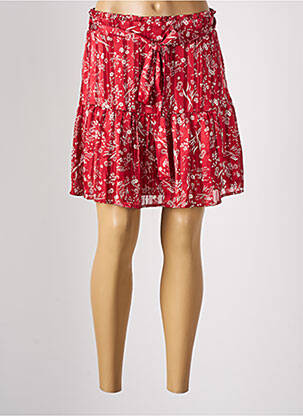 Jupe courte taille haute rouge CACHE CACHE femme