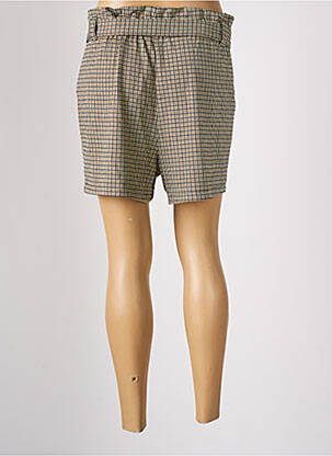 Short coupe droite taille haute beige CACHE CACHE femme