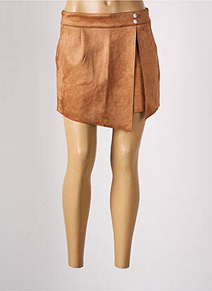 Jupe short taille à pinces beige CACHE CACHE femme