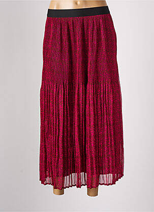 Jupe longue tissage plissé rose BONOBO femme