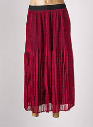 Jupe longue tissage plissé rose BONOBO femme