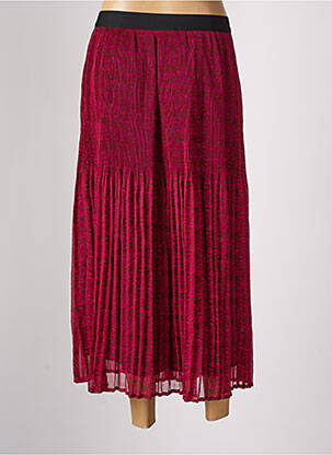 Jupe longue tissage plissé rose BONOBO femme
