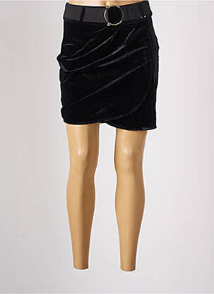 Jupe courte fermeture zippée au dos noir CACHE CACHE femme