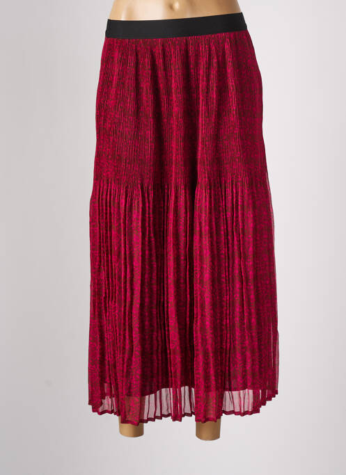 Jupe longue tissage plissé rose BONOBO femme