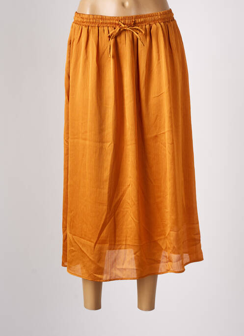 Jupe longue orange BONOBO pour femme