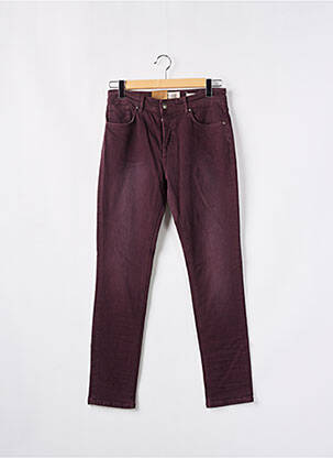 Jeans coupe slim fermeture boutonnée sur le devant taille normale violet DEVRED homme