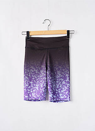 Cycliste effet matière satinée taille haute violet CACHE CACHE femme