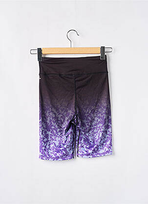 Cycliste effet matière satinée taille haute violet CACHE CACHE femme