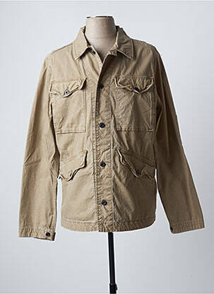 Veste casual fermeture boutonnée sur le devant beige G STAR homme