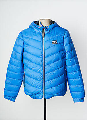 Doudoune poches a capuche bleu VICTORIO & LUCCHINO homme