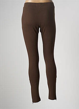 Legging zippé bas des jambes taille normale marron JJXX femme