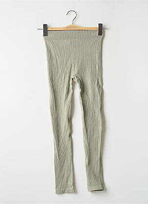 Legging effet matière satinée taille haute vert DEFACTO femme