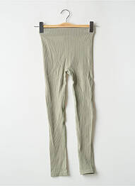 Legging effet matière satinée taille haute vert DEFACTO femme
