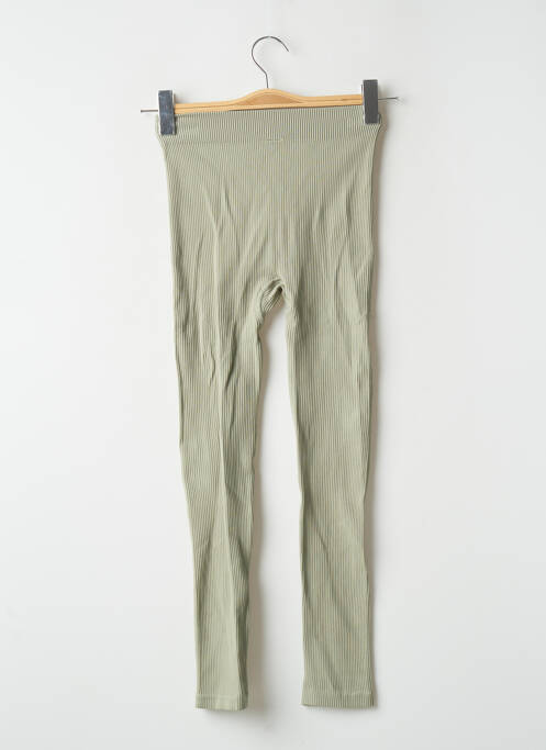Legging effet matière satinée taille haute vert DEFACTO femme
