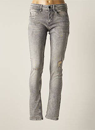 Jeans coupe slim slim taille basse gris BONOBO femme