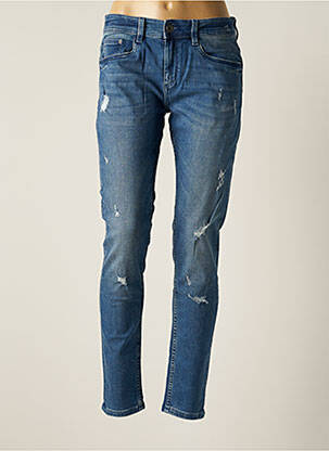 Jeans skinny effet usé délavé taille basse bleu BONOBO femme