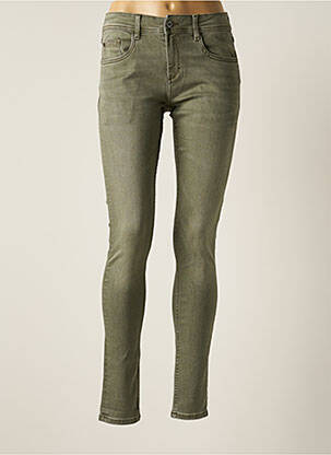 Jeans skinny taille normale taille normale vert BONOBO femme