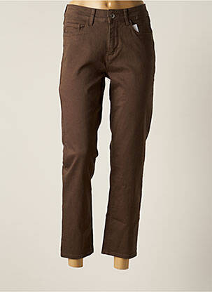 Jeans coupe droite stretch taille normale marron STOOKER femme