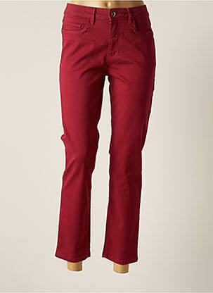 Jeans coupe droite stretch taille normale rouge STOOKER femme