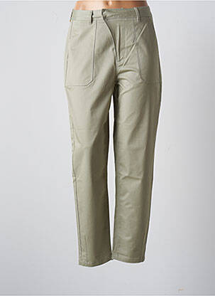 Pantalon chino taille normale taille normale vert BONOBO femme