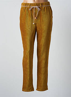 Pantalon chino taille normale taille normale jaune BONOBO femme