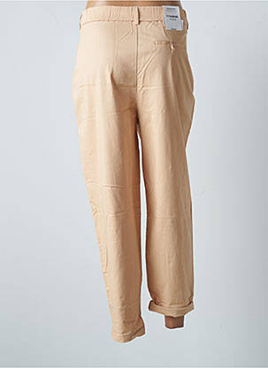 Pantalon chino tissage popeline taille haute beige BONOBO femme
