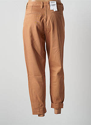 Pantalon chino tissage popeline taille normale marron BONOBO femme