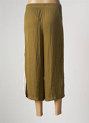 Pantalon large taille élastique vert UNDIZ femme