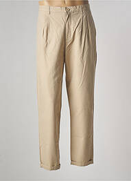 Pantalon chino tissage popeline taille normale beige BONOBO homme
