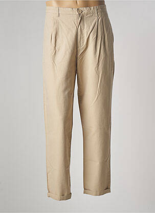 Pantalon chino tissage popeline taille normale beige BONOBO homme