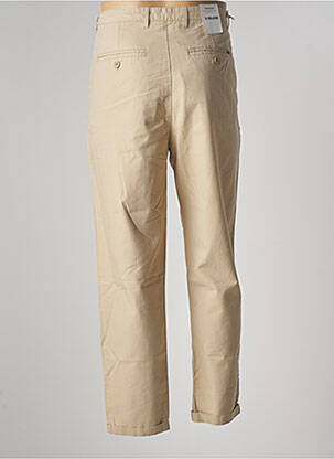 Pantalon chino tissage popeline taille normale beige BONOBO homme