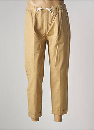 Pantalon 7/8 fermeture zippée sous rabat avec crochet taille normale beige BONOBO homme