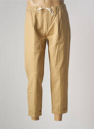 Pantalon 7/8 fermeture zippée sous rabat avec crochet taille normale beige BONOBO homme