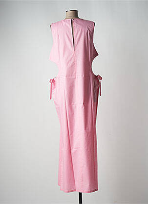 Robe longue sans manche sans manche rose SANFASON femme