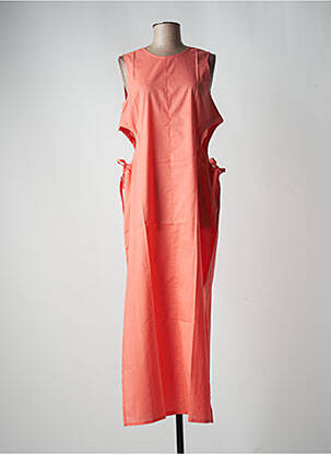 Robe longue sans manche sans manche orange SANFASON femme