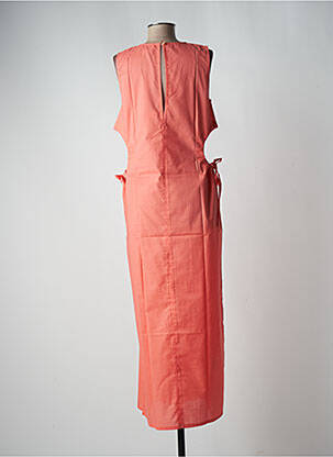 Robe longue sans manche sans manche orange SANFASON femme