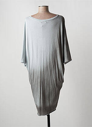 Robe mi-longue coupe fluide manches longues gris LIV BERGEN femme