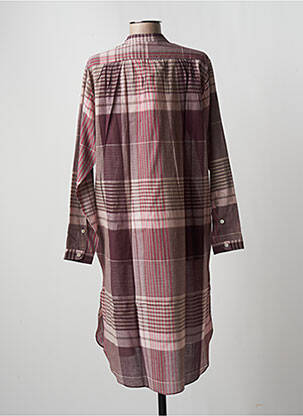 Robe mi-longue coupe fluide manches longues violet MOIS MONT femme