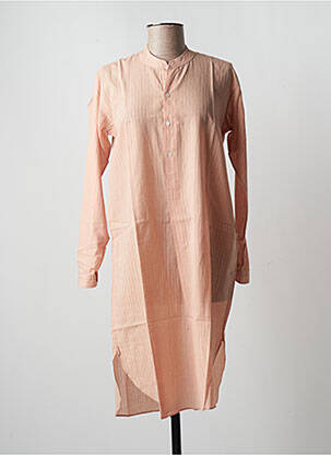 Robe mi-longue coupe fluide manches longues rose MOIS MONT femme
