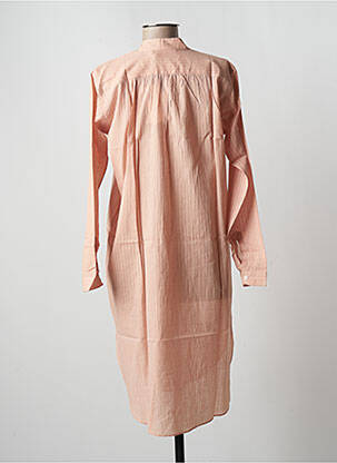 Robe mi-longue coupe fluide manches longues rose MOIS MONT femme