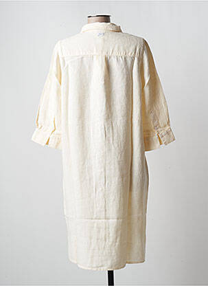 Robe mi-longue manches longues manches longues beige PENN & INK N.Y femme