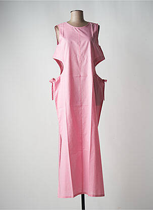 Robe longue rose SANFASON pour femme