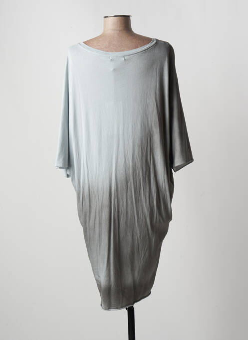 Robe mi-longue coupe fluide manches longues gris LIV BERGEN femme