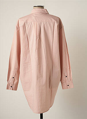 Chemisier tissage popeline manches longues rose RABENS SALONER femme