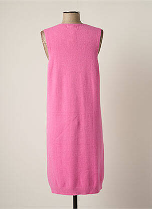 Robe pull resserrée sur le bas sans manche rose ALEXANDRE LAURENT femme