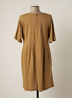 Robe mi-longue manches courtes manches courtes beige PAKO LITTO femme